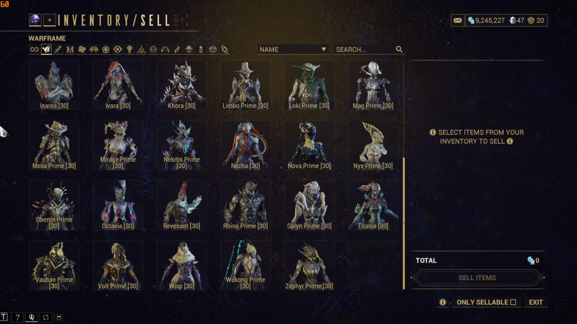 продажа аккаунта к игре WarFrame